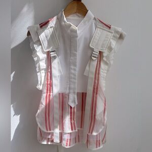 Sacai organza and cotton top size 3